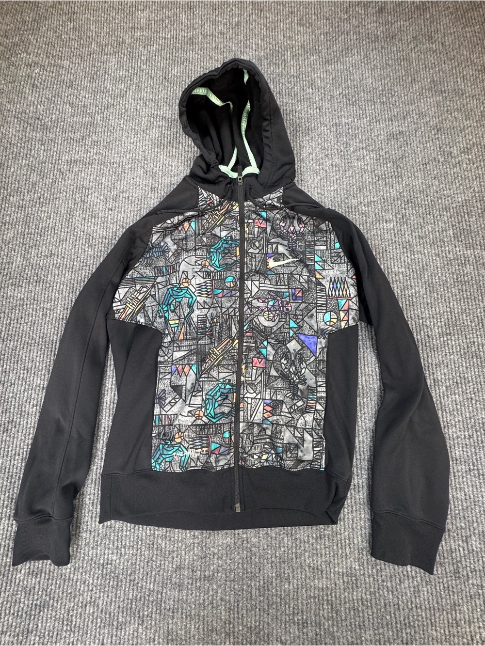 Nike Hoodie NBA All Star NOLA New Orleans Gumbo League Hoodie Size S Black 0481